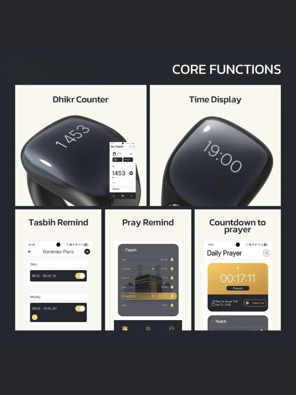 Smart Tasbih counter with Prayer Reminder